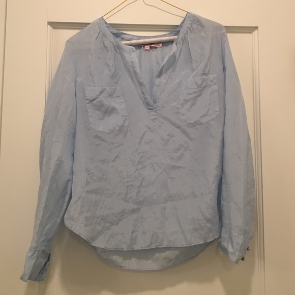 Light blue calypso silk blend top