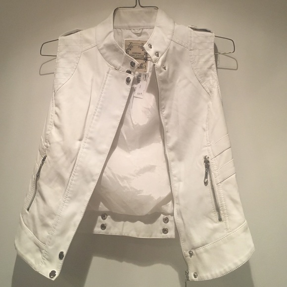 Downtown Coalition White Moto Vest