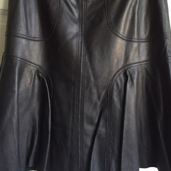Black leather Halogen Skirt