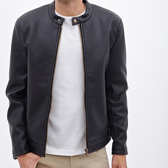 forever 21 jackets coats hp 21 men leather jacket poshmark