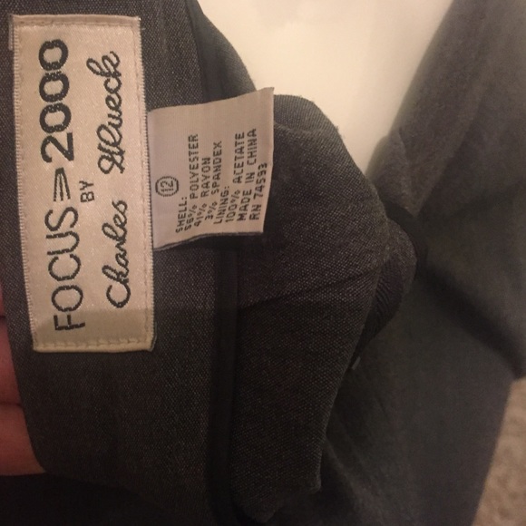 Gray Pencil skirt w/ stretch by Focus 2000 - Picture 2 of 4