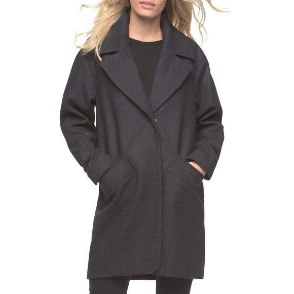 Andrew Marc Jackets & Blazers - Charcoal Wool Blend Coat