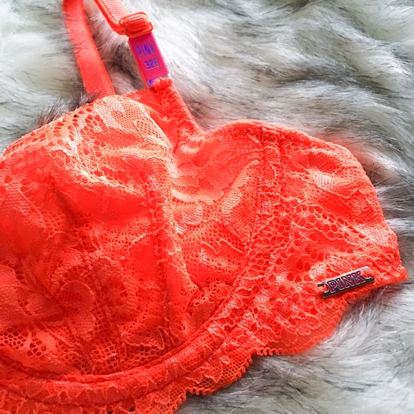 [pink vs] lace date unlined bra - Picture 2 of 8