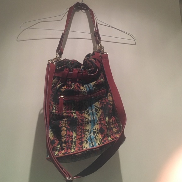 Aztec Print Bucket Bag