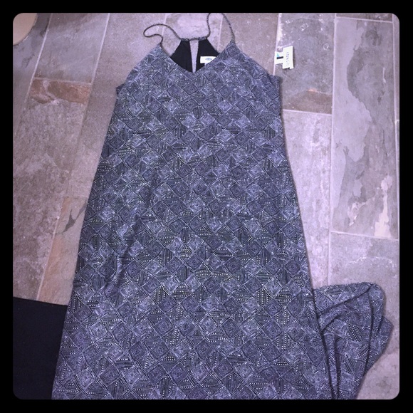 Black geometric old navy maxi dress. Size Medium.