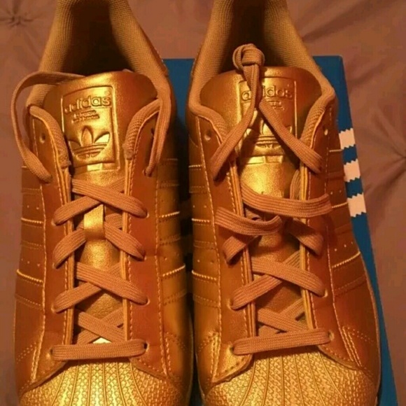 Adidas Shoes - Women gold adidas tennis shoe