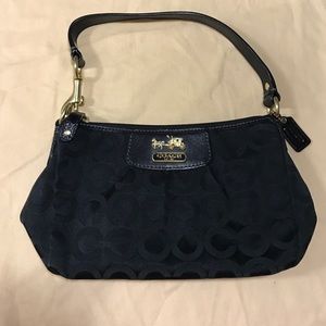 Black Coach Handbag with C print