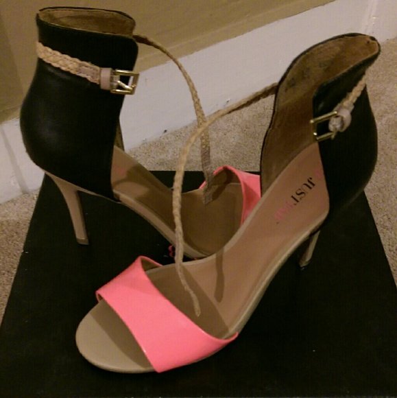 JustFab Coral Heels - Picture 3 of 4