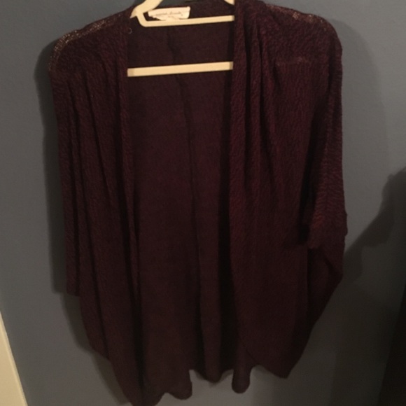 Red and black cardigan