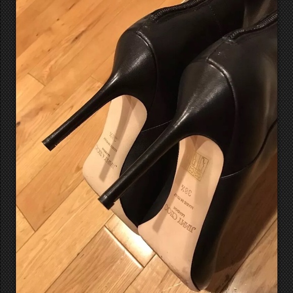 Jimmy Choo KIM KID black leather boots - Picture 3 of 4