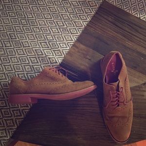 Cold Haan brown suede oxfords - good condition 7