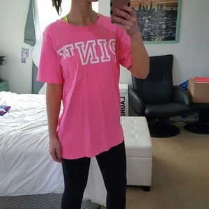 VS Pink Varsity Tee SIZE Medium
