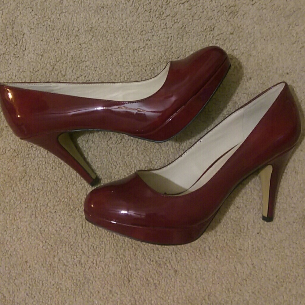 Scarlet Red Platform Pumps