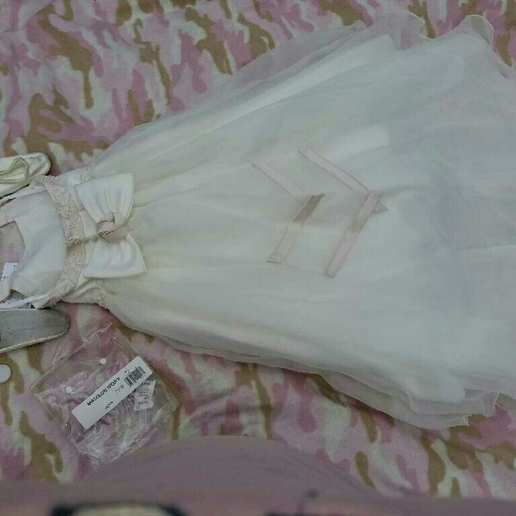 David's bridal flower girl dress with train size 3 - Picture 3 of 4