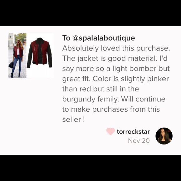 1 small left! Burgundy Bomber Jacket read sizing!! - Picture 4 of 4