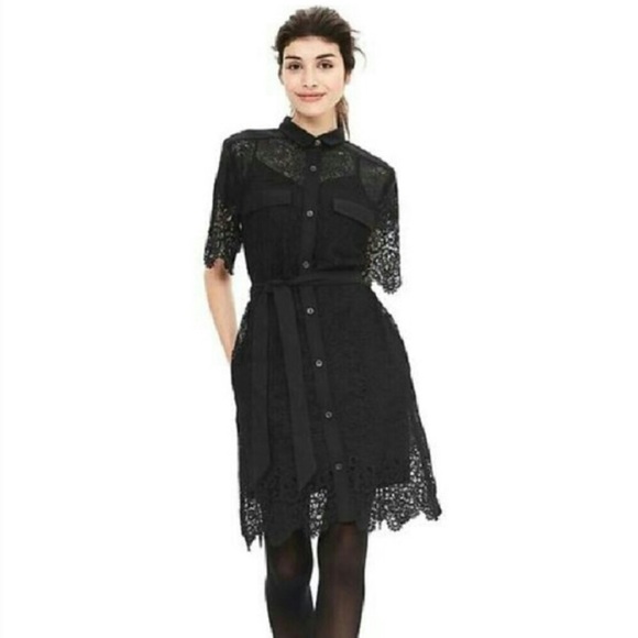 Banana Republic- Black Lace Heritage Dress