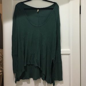 Forrest Green Side Cut Free People Sweater
