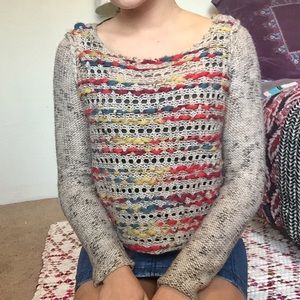 Anthropology colorful knit sweater