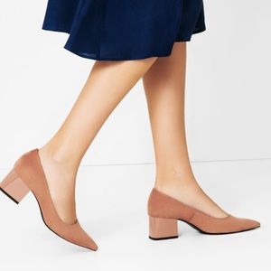 Zara Nude Block Heels