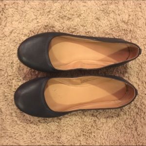 Navy flats