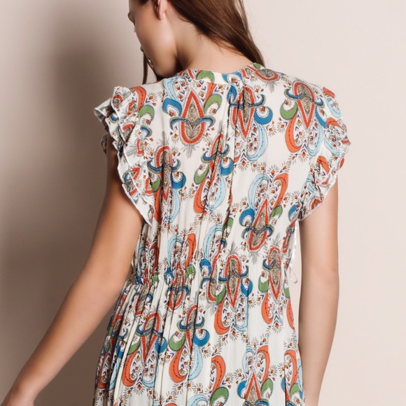 "Muse" Printed Button Down Maxi Top - Picture 4 of 4
