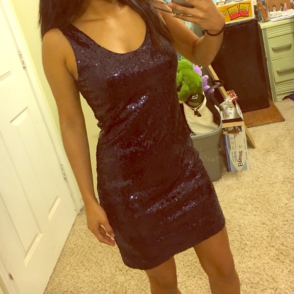 Dark Violet Sequin Dress