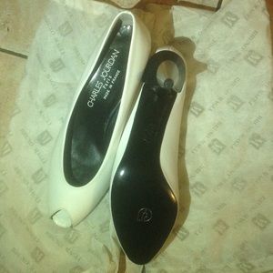 CHARLES JOURDAN STEEL HEELS/NEVER WORN