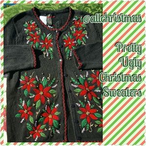 Pretty Ugly Christmas Sweater Cardigan kickit L