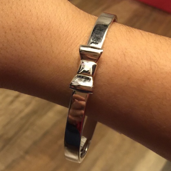 NWT Kate Spade Silver Bow Bangle