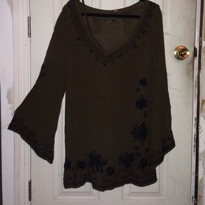 Short olive green dress