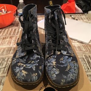 Blue floral Dr. Martens