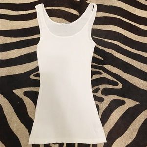 James Perse white ribbed tank top, size 3