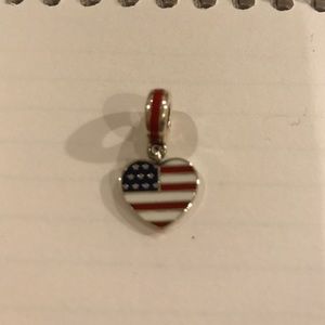 PandoraUSA❤️Flag,Red,White&Blue Enamel791548ENMX