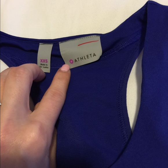 NWT ATHLETA PURPLE BLUE WORKOUT TOP - XXS - Picture 3 of 3