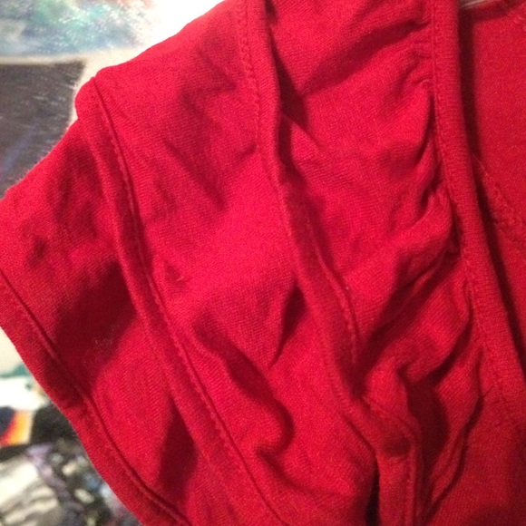 Red Ruffle Sleeve Tunic - Picture 2 of 2