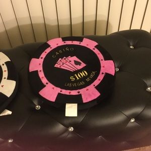 2 Las Vegas shaped coin pillows