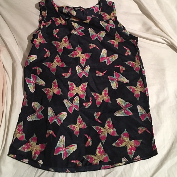 Chiffon butterfly tank