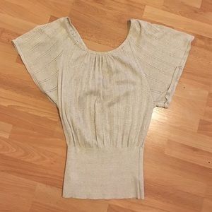 Sparkly cream blouse