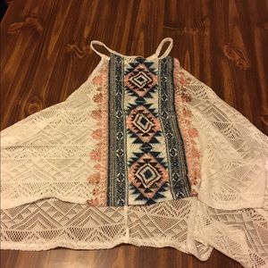 Neat little tribal print cover up/tank