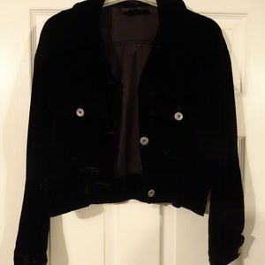 Vintage velvet cropped jacket