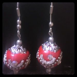 Beautiful red earrings