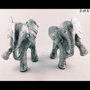 Pottery Barn Elephant Silver Bookends 🐘