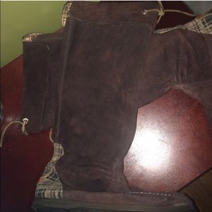 Sperry top sides knee high suede boots