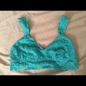 Aerie bralette teal lace size M