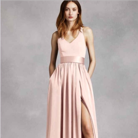 Blush V Neck Halter /White by Vera Wang