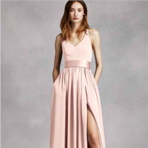 Blush V Neck Halter /White by Vera Wang