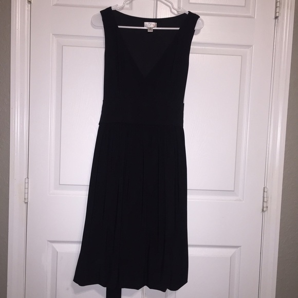Black v neck dress by Ann Taylor LOFT.
