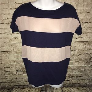 Gap. Lightweight sweater. Navy & beige stripes