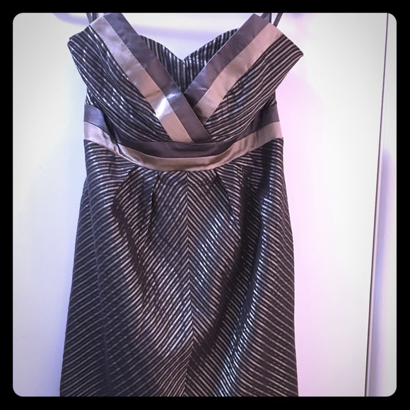 Gray/Champagne Tube Top Dress