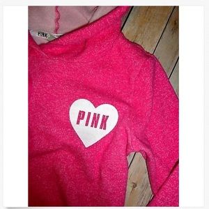 VICTORIA SECRET Speckled PINK Hoodie Sweatshirt XS